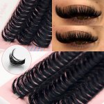60PCS Lash Clusters 50D 60D 80D Diy Eyelash Extension Dd Curling Volume Individual Lashes Cluster Diy Eyelash Extensions At Home