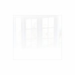 Decorative Glass Wall Tile 598 X 650 X 6MM White RAL9010