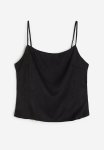 Tie-detail Strappy Top - Black