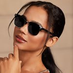 Classic Premium Eyebrow Design Oval Frame Fashion Glasses For Men Women Outdoor Sports Party Vacation Travel Driving Fishing Sup