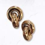 Interlocked Chunky Earrings - Gold Free