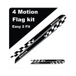 Vw 4 Motion Racing Flag Design Door Vinyl Sticker Kit - Autostyle Motorsport South Africa