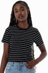 Striped Fitted T-Shirt - XL Black
