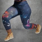Plus Size Floral Sport Printed Leggings