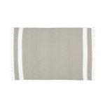 Jackson Amelia Cotton Dhurrie Tabby Rug Grey white Stripe