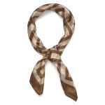Brown Letter Print Silky Scarf