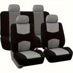 Universal 9PCS Car Seat Cover Set Fits 5 Seats All-season Polyester Seat Protection Hand Wash Or Professional Dry Clean - Detach