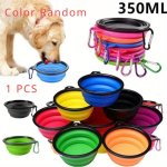 1PC Pet Dog Bowl Collapsible Dog Water Bottle Portable Dog Food Container Puppy Feeder Outdoor Travel Camping Dog Accessories As