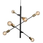 Balance Pendant Light Black And Gold Metal
