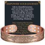 Jecanori Copper Bracelet For Men 99.99% Pure Copper Magnetic Bracelets For Men With 3 800 Gauss Magnets