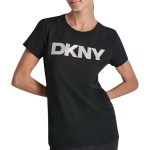 Exploded Logo Crew Neck Tee -black silver