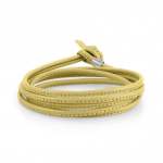 Double Bracelet In Coloured Leather