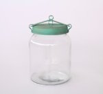 Glass Jar With Turquoise Lid –