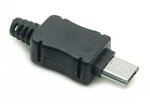 MICRO USB PLUG With Black Housing 4 Pcs