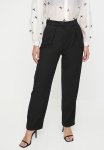 Tailored Carrot Leg Pants In Black - Black
