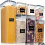 3/6/7/9PCS Food Storage Container With Lid Candy Jars With Lids Biscuit Tea Candy Can Pet Snack Can Kitchen Pantry Organization And Storage Dry Food