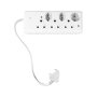 DQUIP Multiplug 6 Way H05vv-f White