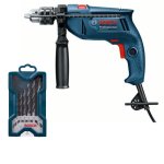 Bosch - Impact Drill GSB570 With 7 Piece Mini-x-line Drill Bit Set 3-10MM