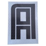 Reflective Sheeting Letter A Black And White 10CM