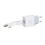 Dual USB Port Travel Charger Wuw Adaptor With USB Cable - Type-c