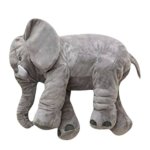 Elephant Plush Pillow Soft Grey Toddler Cuddle Toy