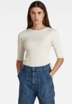 G-star Raw Slim Rib Boat 12 Sleeve - Papyrus