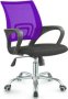 Zippy Netting Back Office Chair With Chrome Base Purple & Black