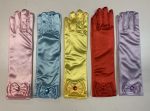 Princess Kids Shinny Gloves With Bow
