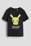 Reversible Sequin T-Shirt - Black & Pok Mon