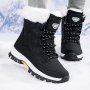 Women's Soft Comfortable Snow Boots Casual Outdoor Plus Velvet Thick Winter Warm Shoes