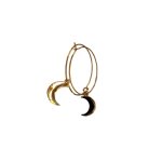 Jewellery-moon Hoop Earrings - Gold Plated