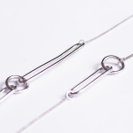 Juliette Opera Linked Silver Chain Necklace - Silver