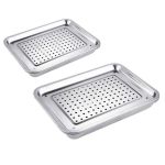 Kitchen Multifunctional Roasting Pan With Oil Drip Filter Tray - Set Of 2