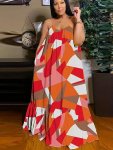 Plus Size Graffiti Print Cami Dress Casual Ruched Sleeveless Dress For Spring & Summer Women's Plus Size Clothing