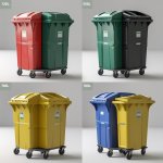 660 Liter Pink Wheelie Bin - At A Discount