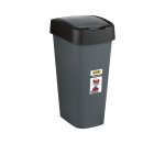 Addis 50L Swing lift Bin Dark Grey