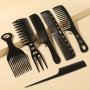 6PCS Wide Tooth Hair Comb Set Oil Head Double Sided Hair Styling Comb Hairdressing Comb Anti Static Hair Comb Travel Essentials