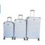 Gaily White Trolley Case Set With Spinner WHEELS-3 Piece Set