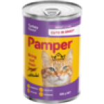 Pampers Pamper Turkey Flavoured Cuts In Gravy Cat Food Can 385G