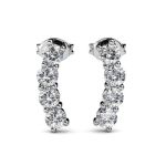 DESTINY Ellie Earring With Swarovski Crystal - Silver