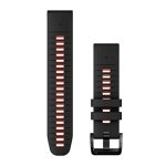 Garmin Quickfit 22 Mm Watch Band - Black flame Red Silicone Band