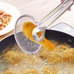 Stainless Steel Colander Spoon Strainer Kitchen Tool Fried Food Scoop Drained Food Clip Rv Kitchen Accessory Barbecue Bbq Tool