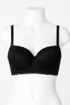 Branded Luxury Soft Touch Underwire Padded Balconette Bra With Lace Detail For Larger Bust