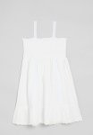 PoP Candy Smocked Dress-white