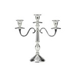 Candle Holder Aluminium 29X10X30CM - Silver - Cone Base