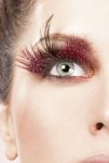 Black Dark Red Feather Eyelashes