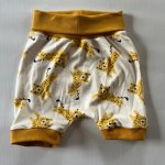 2-3Y Cheetah Harem Shorts Mustard Trim
