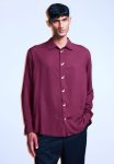 Regular Fit Viscose Shirt - Dark Red