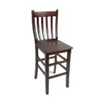 Walnut Wooden Bar Chair