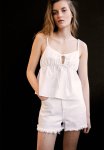 Tie-detail Strappy Top - White